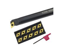 SIAQWYENZ 1 pièce S16Q-SDUCR/L11/S20R-SDUCR11/S25S-SDUCR11/S32T-SDUCR11 Porte-outil interne DCMT11T304 Combinaison d'inserts en acier inoxydable Porte-outils(DCGT11T302-AK H01,S16Q-SDUCR11)