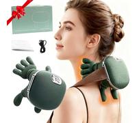 Siasoo Masseur de cou avec chaleur sans fil portable Shiatsu cou et épaule tissus profonds 4D pétrissage massage du dos avec doigts, simulation de main humaine pour massage musculaire relaxant cadeau