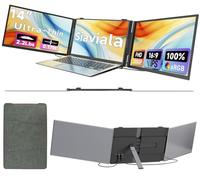 siaviala Extension Ecran PC Portable Ultra-Fine, Triple Moniteur Portable 14”, Extension D'écran 1080P FHD pour Ordinateur Portable, écrans de Voyage Ultra-légers pour Portables 13,3 à 17,3”