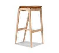 Sibast Furniture No 7 Tabouret de Bar 65 sans Dossier Chêne Huilé blanc/Cognac