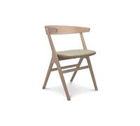 Sibast Furniture No 9 Chaise de Salle à Manger en Bois de Chêne Huilé Blanc et Cuir Gris Clair