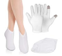 Sibba 1 Paire De Gants Hydratants Avec Chaussettes Écran Tactile Gants Hydratants Pour La Nuit La Guérison L'eczéma La Lotion De Sommeil Les Mains Le Spa Les Chaussettes La Réparation Des Peaux