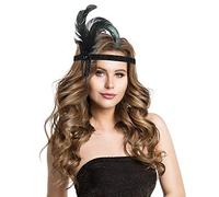 Sibba Bandeau Vintage Années 1920-1930 avec Plumes et Cristal Accessoire de Robe pour Femme et Fille Style Gatsby pour Bal de Fin D'année Mariage Carnaval Cocktail fête Style Rétro Thème Anniversaire