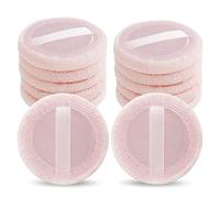 Sibba Lot de 12 éponges Rondes en Coton pour Maquillage du Visage et du Corps avec Ruban Applicateur pour Application de Fard à Paupières Anti-Cernes éponge Cosmétique