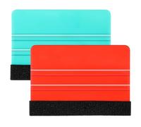 Sibba Lot de 2 raclettes autocollantes en vinyle pour emballage professionnel, outils de scrapbooking, kit de racloir carré en plastique pour la fabrication de films de voiture, les panneaux et les
