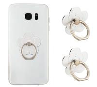 Sibba Lot de 2 Supports de Bague Pour Téléphone Portable Avec Support en Forme de Fleur En Métal Accessoire Universel Compatible Avec Smartphone et TéLéphone Portable Argenté