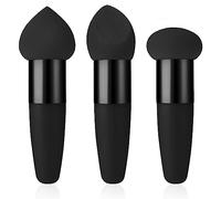 Sibba Lot de 3 Éponges de Maquillage pour Estompeur Fond De Teint Correcteur Estompage Cosmétiques Mini Pinceau Biseauté Manche Applicateur Application de Maquillage Sourcils Poudre