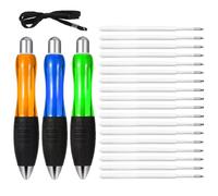 Sibba Lot de 3 stylos lestés pour les tremblements de la main pour les mains arthritiques - Stylos ergonomiques à écriture fine - Stylos lourds pour la maladie de Parkinson, l'ergothérapie, l'arthrite