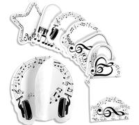 Sibba Lot de 8 Blocs-Notes Autocollants Pour L'Écriture Musicale Bloc-Notes de Musique Cadeau Amusant Bloc-Notes En Papier Pour Fête Message Fournitures de Bureau pour Appréciation