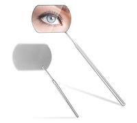 Sibba Miroir Carré Portable pour Extensions de Cils 1 Pièce en Acier Inoxydable Amovible Multifonctionnel pour Examen de la Bouche et des Yeux 1 Pièce Argenté