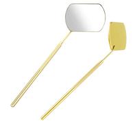 Sibba Miroir Carré Portable Pour Extensions De Cils 1 PièCe En Acier Inoxydable Amovible Outil De Maquillage Pour Les Yeux 1 PièCe Doré