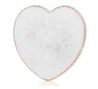 Sibba Palette de MéLange de Vernis à Ongles En RéSine Plaque de MéLange de Couleur Bord doré Support pour Ongles en Forme de CœUr Outils de MéLange CosméTiques