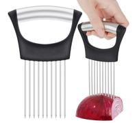 Sibba Support à Oignons en Acier Inoxydable pour Trancher Les Légumes Peigne Hachoir Attendrisseur de Viande Outil de Cuisine Outil De Coupe pour Citron Pommes de Terre Concombre