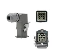 SIBBLE Connecteur rectangulaire Robuste HDC-HA, 4 5 6 8 Broches, Prise et Prise Industrielle étanche for Aviation, 250V 10A /16A (Color : 8 core-01)