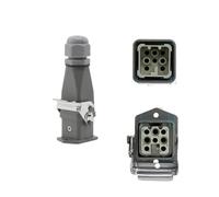 SIBBLE Connecteur rectangulaire Robuste HDC-HA, 4 5 6 8 Broches, Prise et Prise Industrielle étanche for Aviation, 250V 10A /16A (Color : 8 Core)