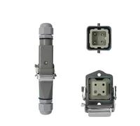 SIBBLE Connecteur rectangulaire Robuste HDC-HA, 4 5 6 8 Broches, Prise et Prise Industrielle étanche for Aviation, 250V 10A /16A (Color : 4 core-04)