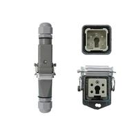 SIBBLE Connecteur rectangulaire Robuste HDC-HA, 4 5 6 8 Broches, Prise et Prise Industrielle étanche for Aviation, 250V 10A /16A (Color : 5 core-04)