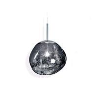 Créativité Lustres Lustre Verre Lave Lampe Suspendue Irrégulière Salon Chambre Droplight Restaurant Maison pour Moderne Argent Or Cuivre Miroir Plafond Pendentif (Couleur : Argent (Petit))