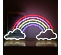 SIBEG LED néon Arc-en-Ciel décoration Murale lumière alimentée par USB veilleuses Nuage Arc-en-Ciel en Forme de néon pour Noël fête d'anniversaire Salon Bar décoration de fête de Mariage