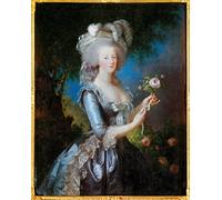 SibeG Toile Art Décoration Art Peinture sur Toile De célèbres tableaux Rose Portrait de Marie Antoinette de Lorraine Habsbourg par Elisabeth Louise Vigee Lebrun pour la décoration du salon 60x90cm