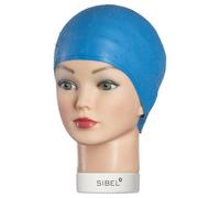 Sibel Bonnet à mèches en caoutchouc bleu
