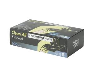 Sibel Disposable Powder-free Nitrile Gloves Black 100pcs Small