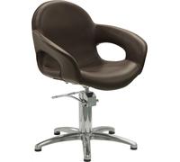 Sibel Fauteuils de Coiffure Capricious en Brun Avec base 5 étoiles et pompe hydraulique