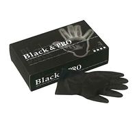 Sibel Pack de 20 gants de Coiffeurs Black & Pro en Latex Taille M Noir