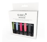 Sibel Pinces Sépare-Mèches Assortiment 6 Pcs 11cm - Pince à Cheveux Robuste pour Poils Longs - Lot de 6 - Unisex - Bleu, Gris, Multicolore, Noir, Rouge, Violet
