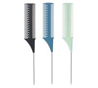 Sibel Set de 3 Peignes à Mèches : Ensemble de Peignes à Mèches pour Tresser - Plastique - 85 gramme - Femmes - Accessoires Coiffure