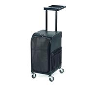 Sibel Valise Table Rollercoaster Noir 020060139 - Chariot de Rangement pour Coiffure - Aluminium, Noir
