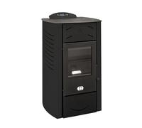 Siberia 15 Kw Hydro - PACK POÊLE + Kit de raccordement pour poêle hydro à mur - noir