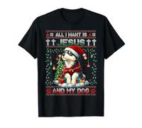 Siberian Husky Christmas Tree Decorations Dog Lover Xmas T-Shirt