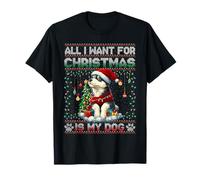 Siberian Husky Christmas Tree Decorations Dog Lover Xmas T-Shirt