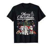 Siberian Husky Christmas Tree Decorations Dog Lover Xmas T-Shirt