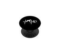 Siberian Husky Dog Paw Heartbeat Funny Puppy Lover PopSockets PopGrip Adhésif