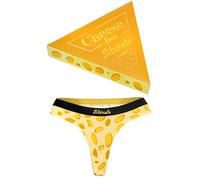 Sibinulo - Femme Drôle Fromage Tangas Strings, Meilleur Cadeau pour Toutes Les Occasions, Coton, 1 Paire, Mesurer L