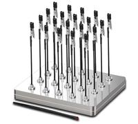 Siblaies Accessoires de modélisme, 20 x couleurs de base, 1 brosse et 1 boîte en fer comme base. Troisième main flexible avec pinces crocodiles et base magnétique. Idéal pour la modélisation et le