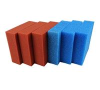 Sibo Lot de filtres Biotec 10 éponges filtrantes 3 x rouge 3 x bleu Convient pour Oasis