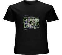 SIBOER Men's The B-52'S Planet Claire Adult T-Shirt Black L