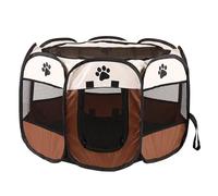 SIBOMTEX Parc octogonal pour animaux domestiques - Parc pliable et portable pour chat enceinte ou blessé