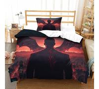 SIBREA SetBedding Lucifer Literie en Deux pièces de qualité en Microfibre, Douce, froissée, Douce et légère, Taille : 135 x 200 cm (1 Housse de Couette avec 1 taie d'oreiller).