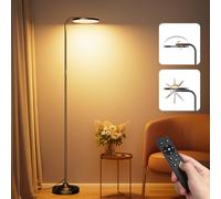 SIBRILLE 36W Lampadaire Sur Pied Salon, Super Lumineux, Moderne Lampadaire LED Dimmable avec Télécommande, 3000K-6000K Lampe sur pied Lampe de Lecture Rotative pour Salon, Chambre, Bureau