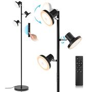 SIBRILLE Lampadaire LED Dimmable 36 W 2500 lm Avec Télécommande & Contrôle Tactile, 4 Températures de Couleur, 3 Lampes Réglable LED pour Salon, Chambre et bureau