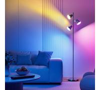 SIBRILLE RGB Lampadaire de Salon, 36W 2500 lm Moderne Lampe sur Pied RGB avec Télécommande & Toucher, 2700K-6500K, 3 Lumières Lampe de Lecture Lampadaire LED pour Salon,Chambre et Bureau