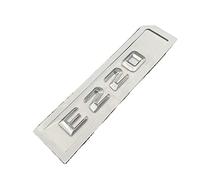 sibulv 3D Chrome Argent Coffre De Voiture Badge Autocollant Autocollant Classe E E220 E320 Emblème Logo Fit for Mercedes E 200 300 W211 W212 Accessoires Marqueur d'insigne(E 220)