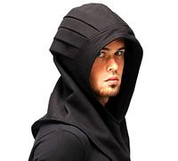 SIC HOODS Kombat Ninja Capuche Noir Scorpion Costume Zero Cosplay Tech Dark Wear, Noir, taille unique