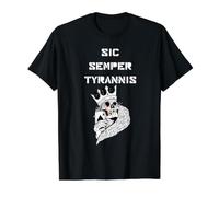 Sic Semper Tyrannis Ace Skull King Thus Always to Tyrants T-Shirt Graphique avec Valeur