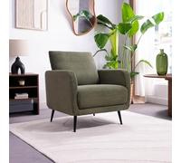 Sicaan Fauteuil Design Emma Velours Côtelé Vert Sauge - Fauteuil Moderne et Confortable - Assise Ergonomique Élégante pour Salon, Chambre ou Bureau - Style Contemporain Chic 71x75x81 cm