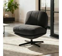Sicaan Fauteuil pivotant Moderne Lena Velours côtelé Anthracite